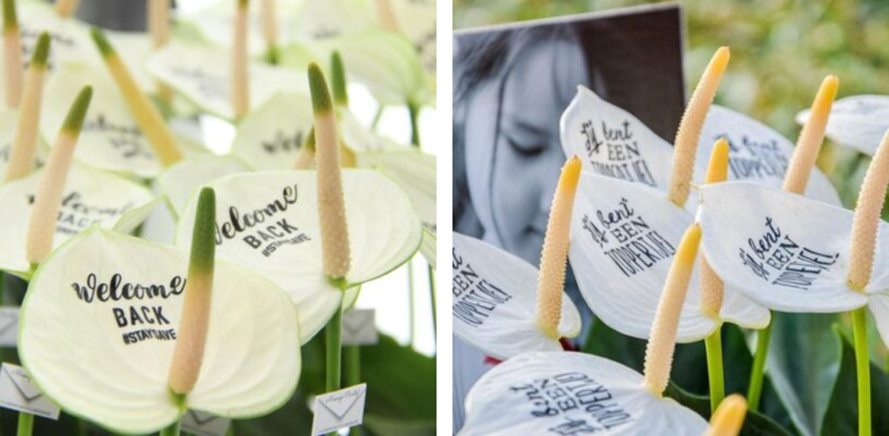 bedrukte planten